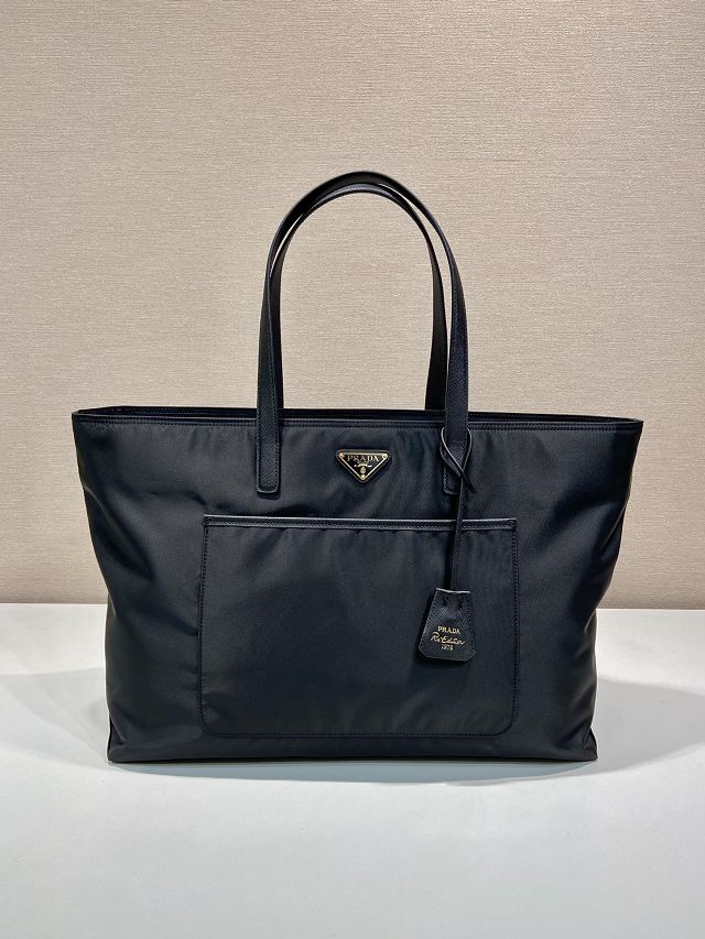 Prada original nylon large tote bag 1BG527 black 