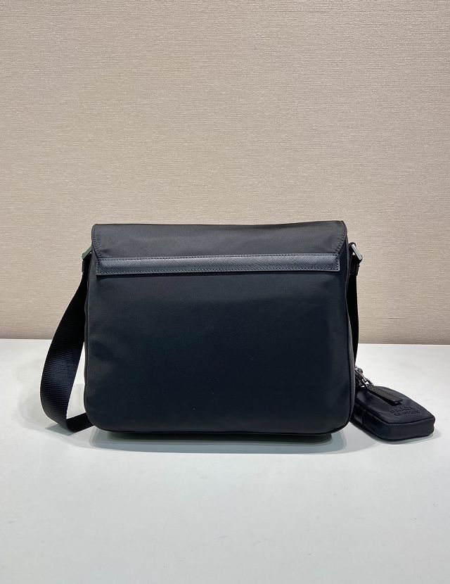 Prada original nylon shoulder bag 1BD953 black