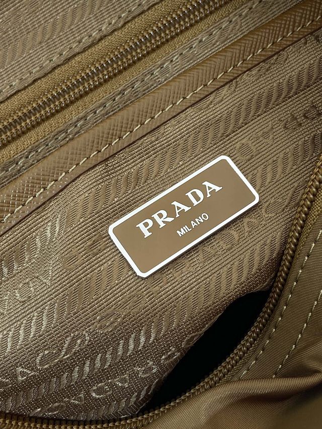 Prada original nylon shoulder bag 1BD953 brown