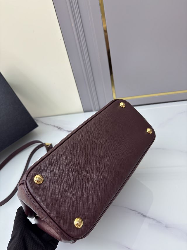 Prada original saffiano calfskin galleria medium bag 1BA863 bordeaux