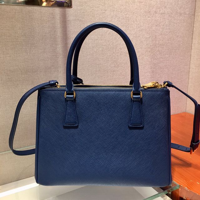 Prada original saffiano calfskin galleria medium bag 1BA863 navy blue