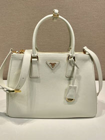 Prada original soft calfskin galleria large bag 1BA274 white