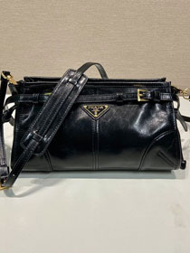 Prada original calfskin bonnie small shoulder bag 1BH215 black