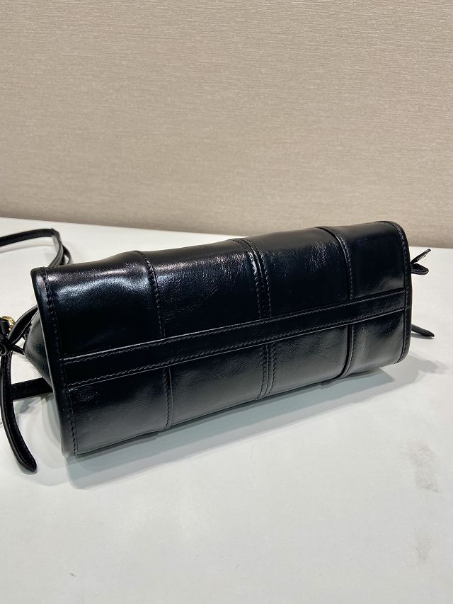 Prada original calfskin bonnie small shoulder bag 1BH215 black