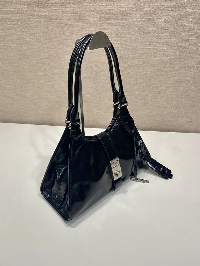 Prada original calfskin medium tote bag 1BG563 black