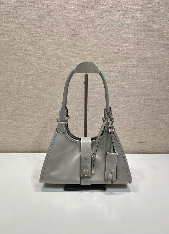 Prada original calfskin mini tote bag 1BG580 grey