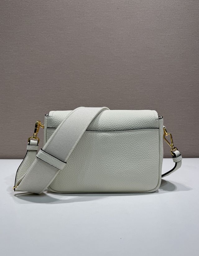 Prada original calfskin small shoulder bag 1BD314 white