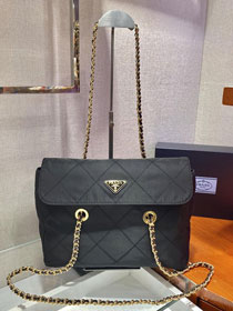 Prada original nylon large tote bag 1BD630 black