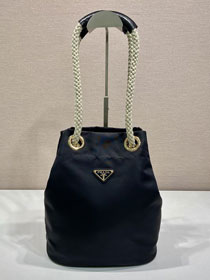 Prada original nylon mariner small bucket bag 1BE082 black
