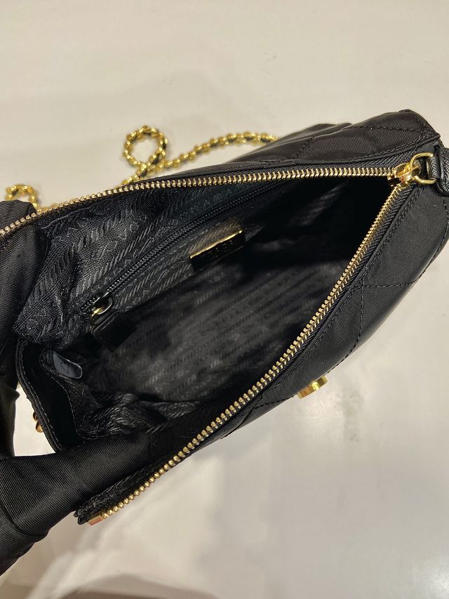 Prada original nylon medium tote bag 1BD633 black