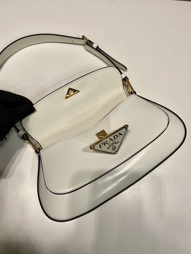 Prada original calfskin shoulder bag 1BD345 white