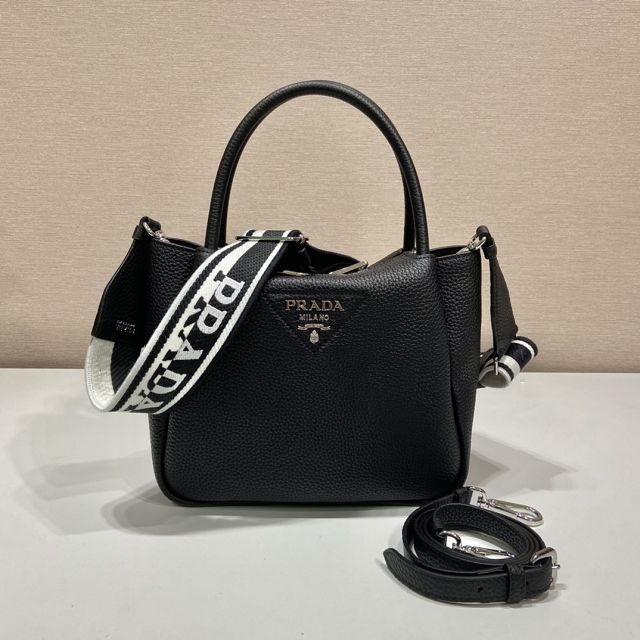 Prada original calfskin small tote bag 1BA362 black