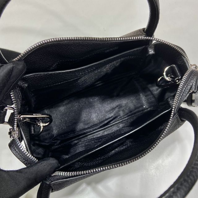 Prada original calfskin small tote bag 1BA362 black