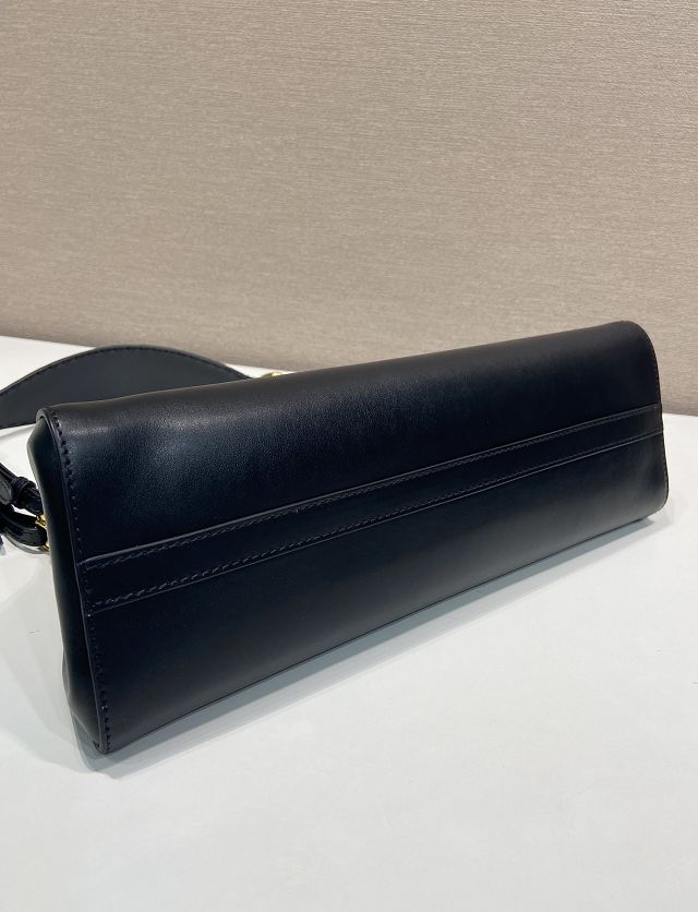 Prada original calfskin top handle bag 1BC262 black