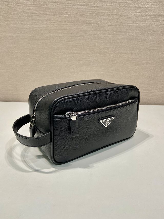 Prada original calfskin travel pouch 2NA819 black