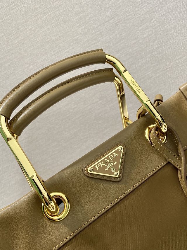 Prada original nylon tote bag 1BG578 brown