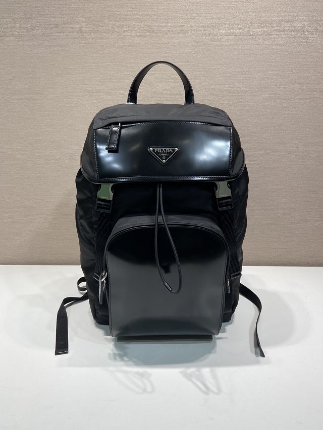 Prada original calfskin large backpack 2VZ135 black