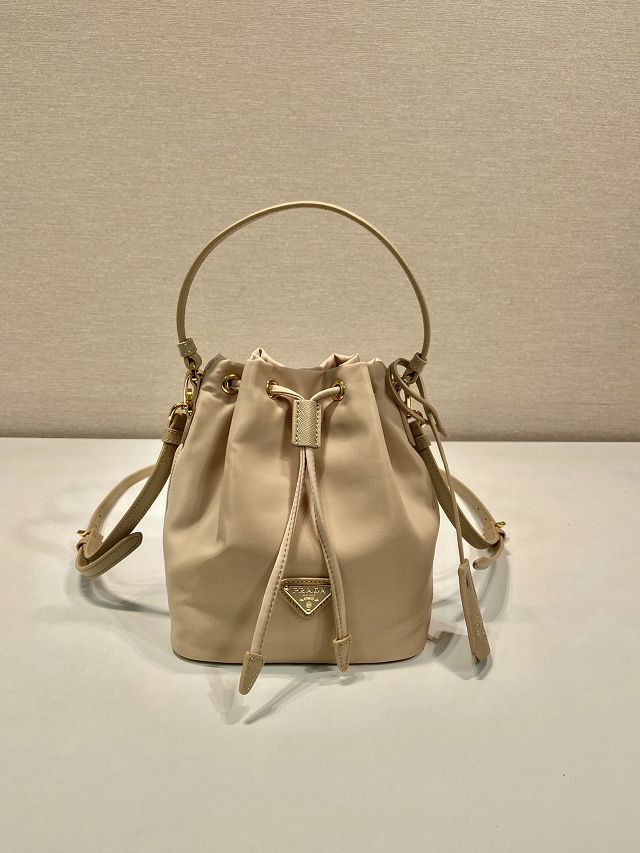 Prada original nylon 1978 mini bucket bag 1BE067 apricot