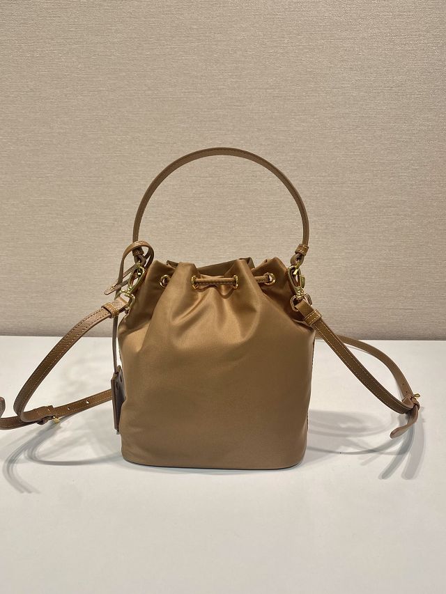 Prada original nylon 1978 mini bucket bag 1BE067 brown