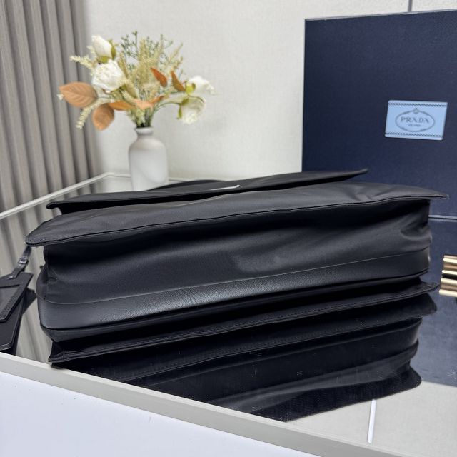 Prada original nylon traveller shoulder bag 1BD256 black