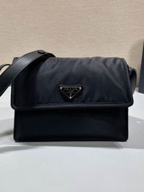 Prada original nylon traveller small shoulder bag 1BD258 black