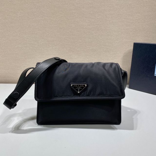Prada original nylon traveller small shoulder bag 1BD258 black