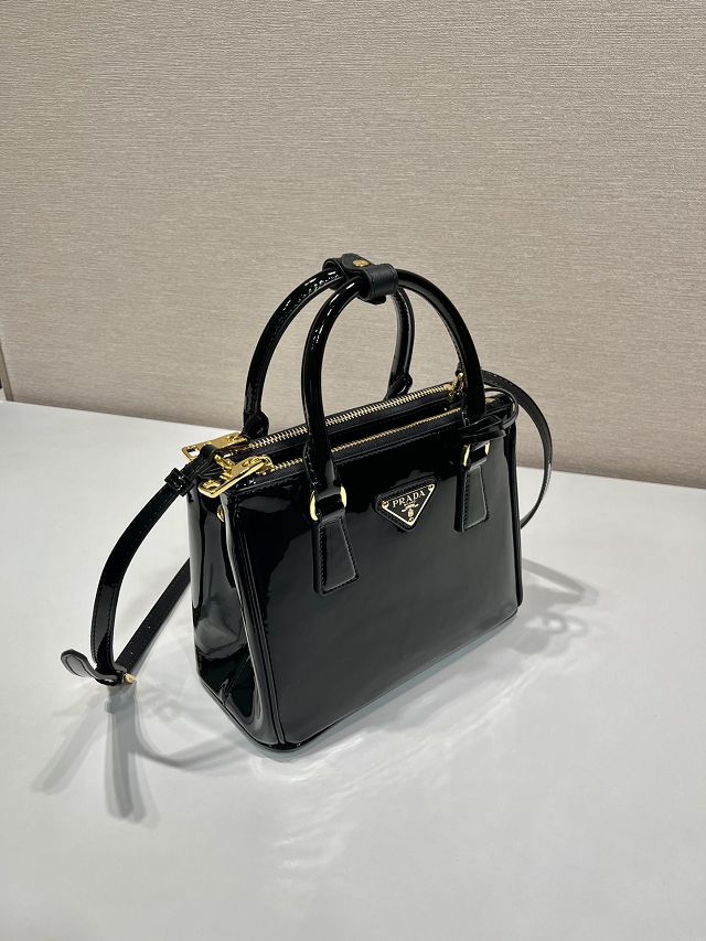 Prada original patent leather galleria mini bag 1BA906 black
