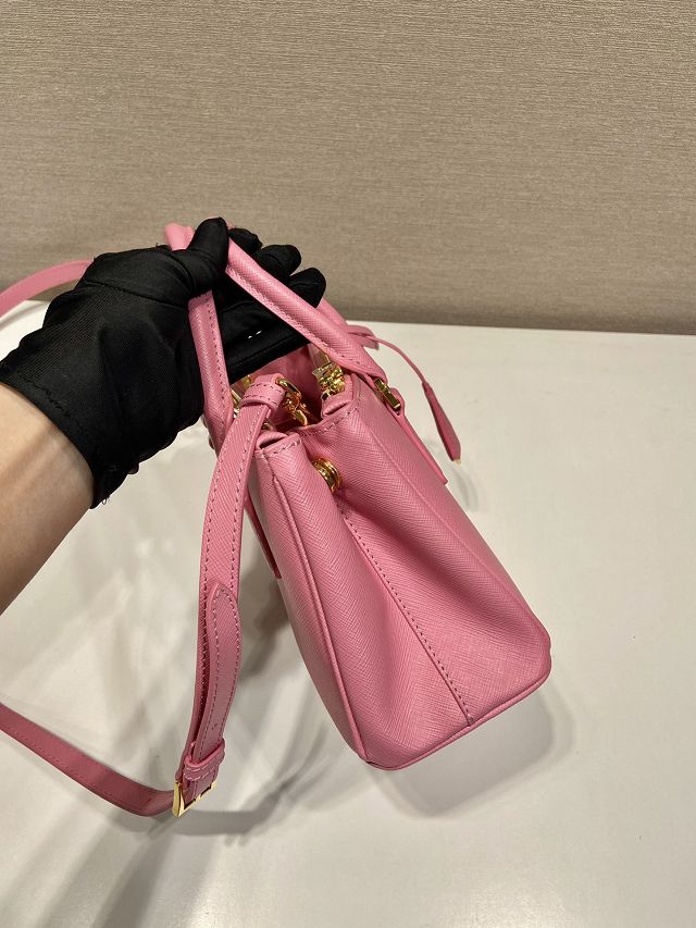 Prada original saffiano calfskin galleria mini bag 1BA906 pink