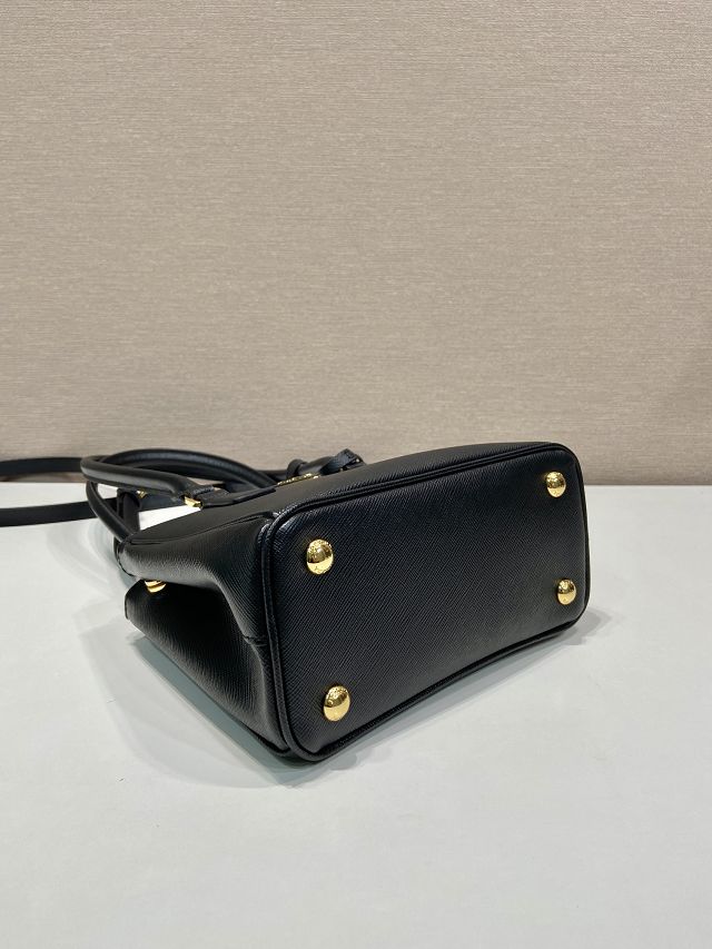 Prada original saffiano calfskin galleria mini bag 1BA906A black