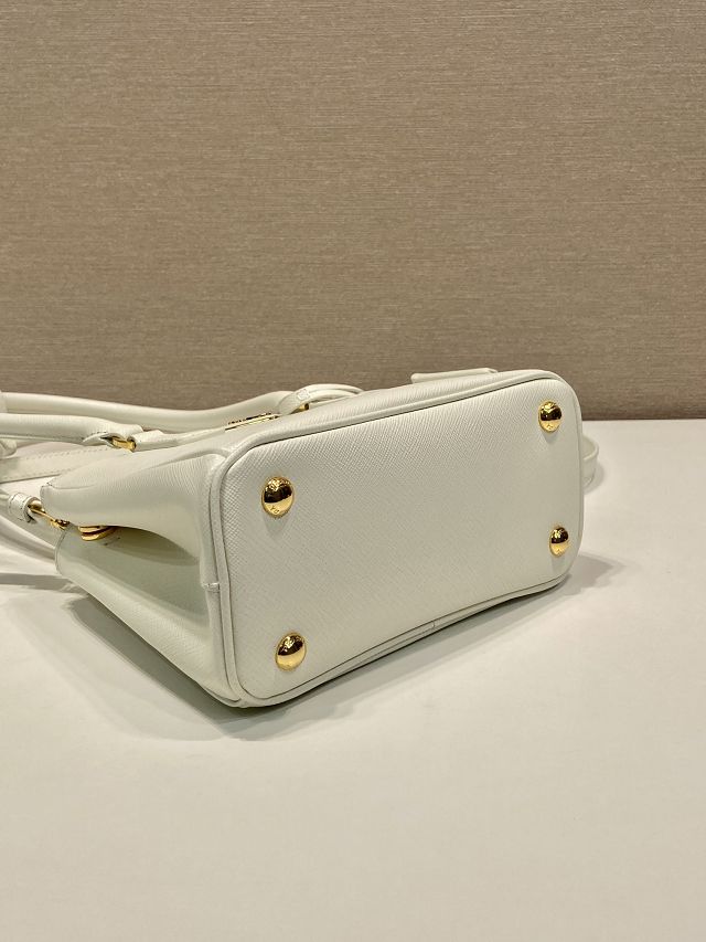 Prada original saffiano calfskin galleria mini bag 1BA906A white