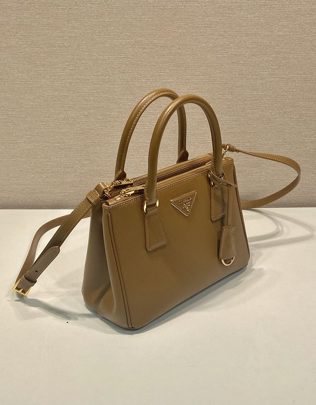 Prada original saffiano calfskin galleria small bag 1BA896 brown