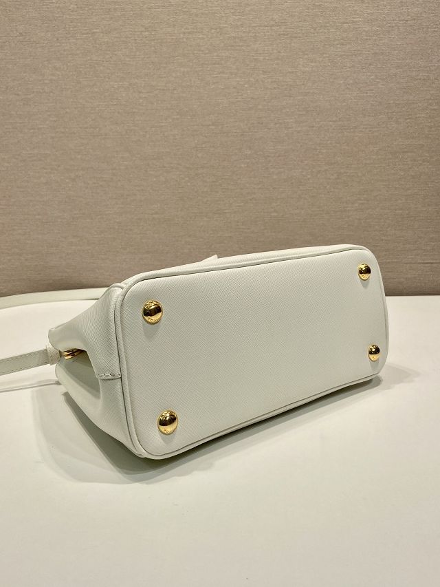 Prada original saffiano calfskin galleria small bag 1BA896 white