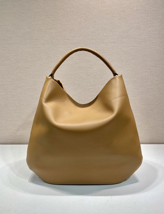 Prada original calfskin large tote bag 1BC219 caramel