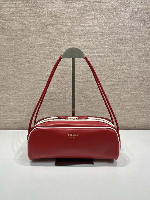 Prada original calfskin shoulder bag 1BC249 red