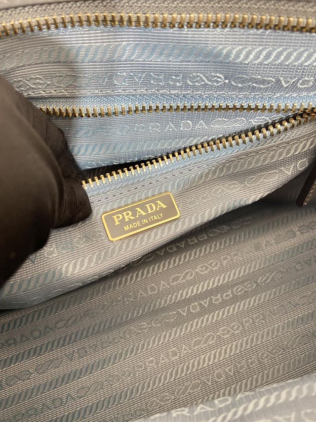 Prada original calfskin bonnie medium tote bag 1BA426 grey