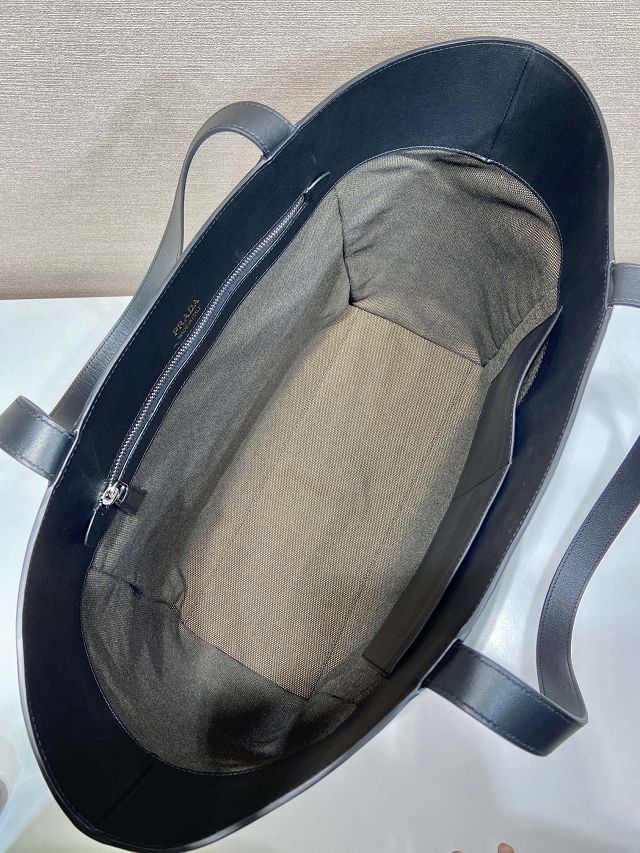 Prada original calfskin large tote bag 2VG123 black