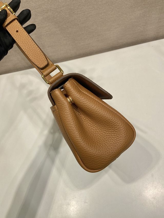 Prada original calfskin shoulder bag 1BN022 caramel