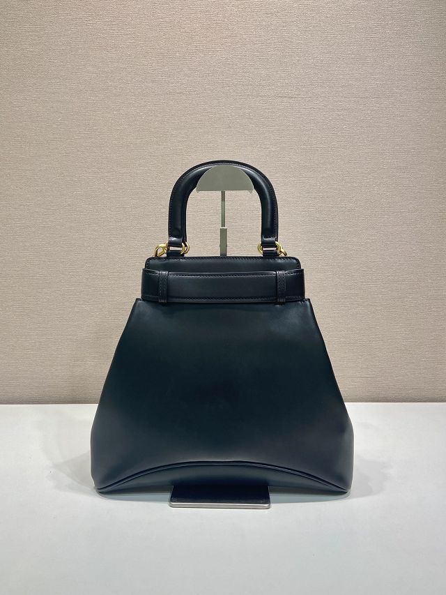 Prada original calfskin top handle bag 1BG567 black