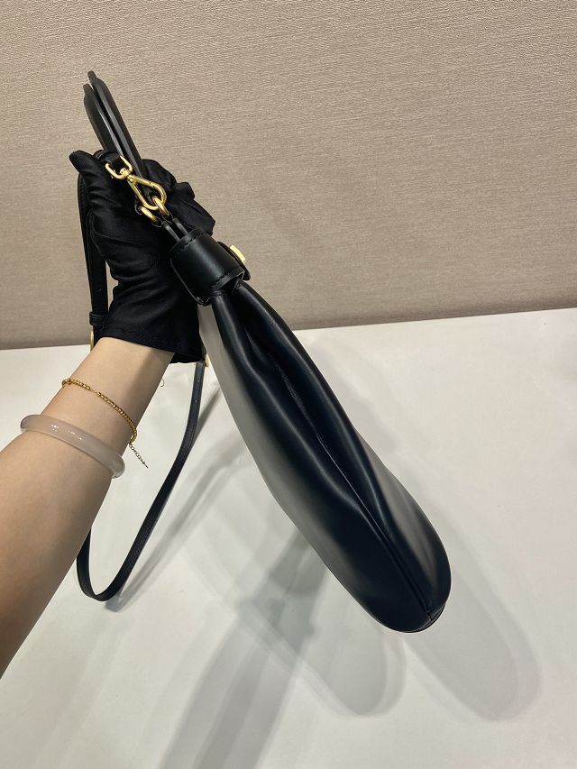 Prada original calfskin top handle bag 1BG567 black