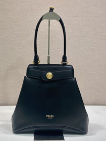 Prada original calfskin top handle bag 1BG567A black