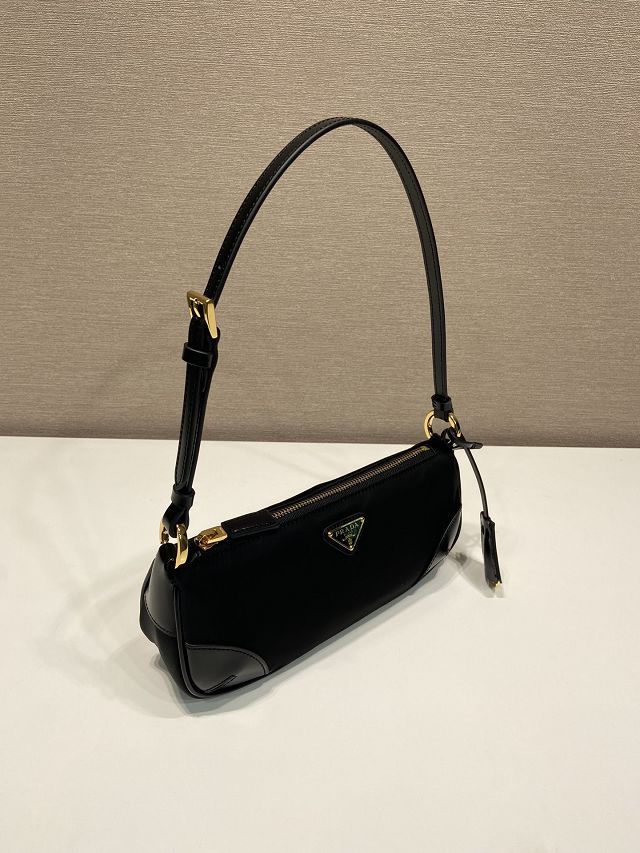 Prada original nylon small shoulder bag 1BC201 black