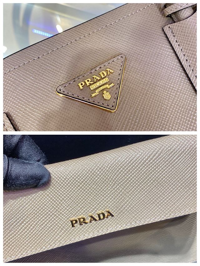 Prada original saffiano calfskin galleria large bag 1BG775 beige