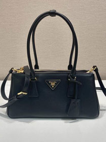 Prada original soft calfskin galleria medium bag 1BA457 black