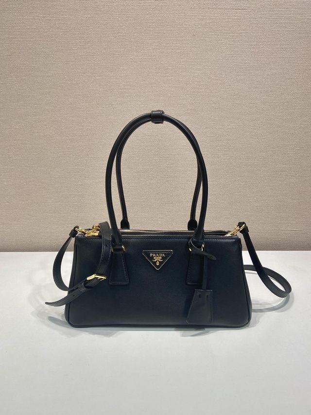 Prada original soft calfskin galleria medium bag 1BA457 black