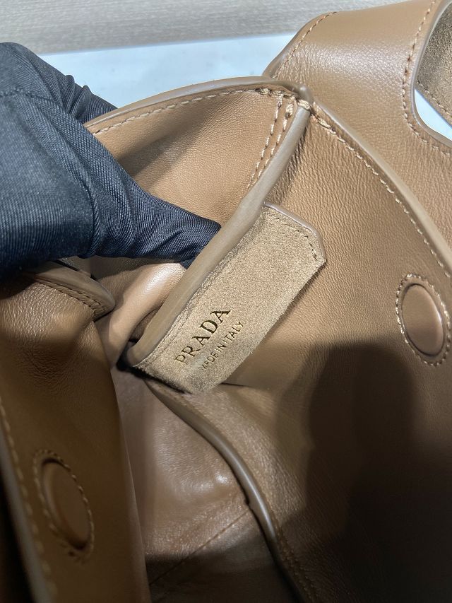 Prada original suede mini tote bag 1BA349 brown