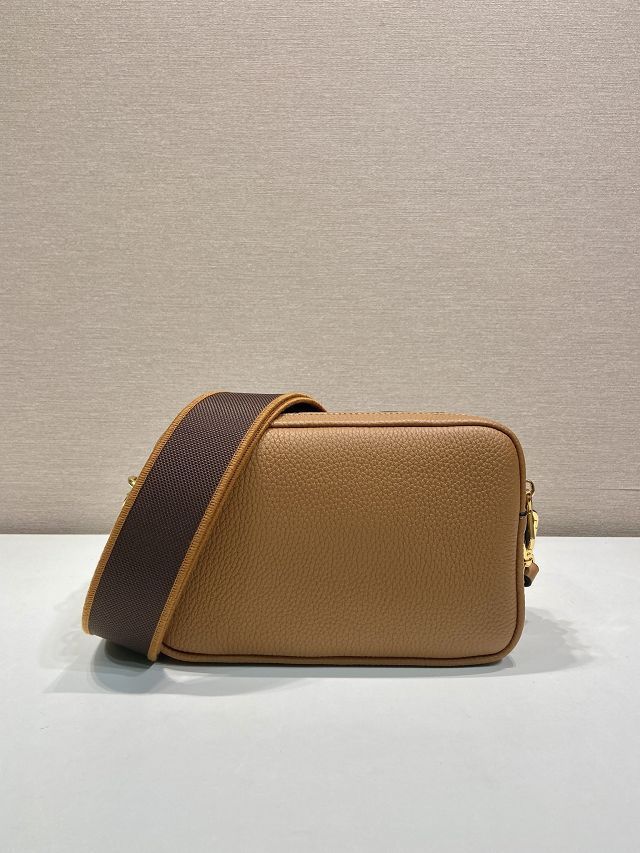 Prada original calfskin small shoulder bag 1BD082 caramel