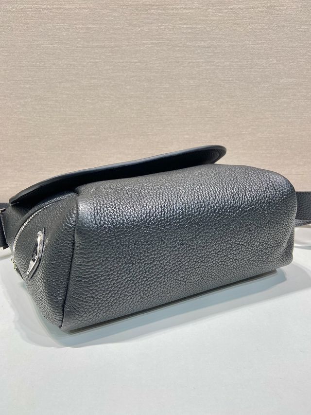 Prada original calfskin small shoulder bag 2VD056 black