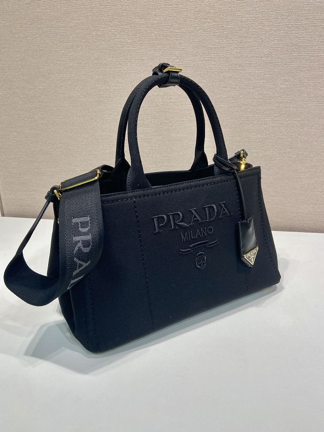 Prada original canvas jardiniere medium handbag 1BG554 black
