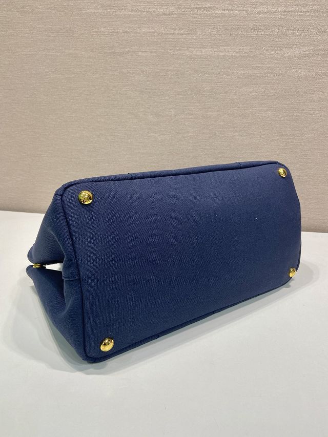 Prada original canvas jardiniere medium handbag 1BG554 blue