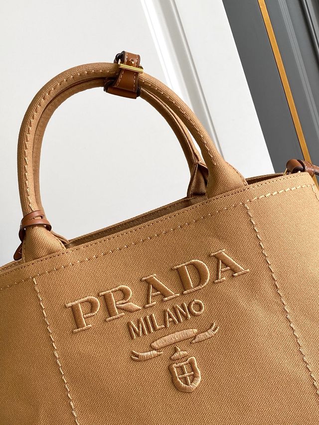 Prada original canvas jardiniere medium handbag 1BG554 tabacco